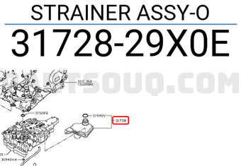 Nissan 3172829X0E STRAINER ASSY-O