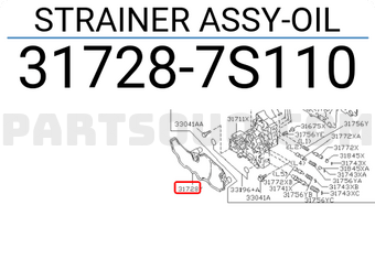 Nissan 317287S110 STRAINER ASSY-OIL