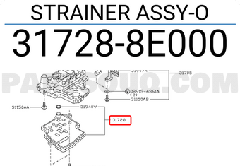 Nissan 317288E000 STRAINER ASSY-O
