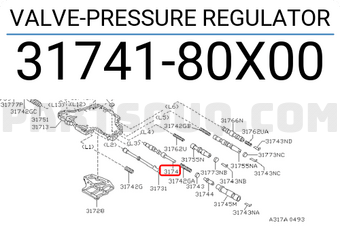 Nissan 3174180X00 VALVE-PRESSURE REGULATOR