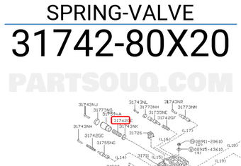 Nissan 3174280X20 SPRING-VALVE