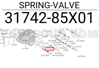 Nissan 3174285X01 SPRING-VALVE