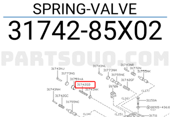 Nissan 3174285X02 SPRING-VALVE