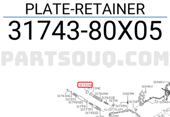 Nissan 3174380X05 PLATE-RETAINER