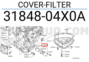 Nissan 3184804X0A COVER-FILTER