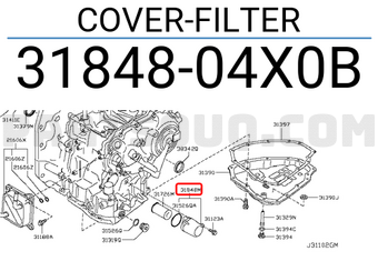 Nissan 3184804X0B COVER-FILTER