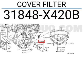 Nissan 31848X420B COVER FILTER