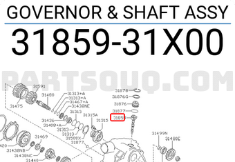Nissan 3185931X00 GOVERNOR & SHAFT ASSY