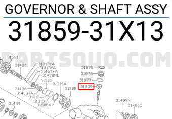 Nissan 3185931X13 GOVERNOR & SHAFT ASSY