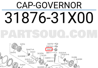 Nissan 3187631X00 CAP-GOVERNOR