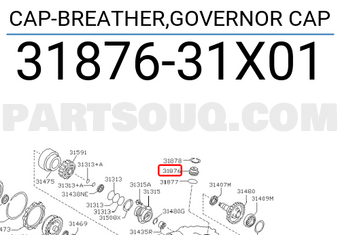 Nissan 3187631X01 CAP-BREATHER,GOVERNOR CAP