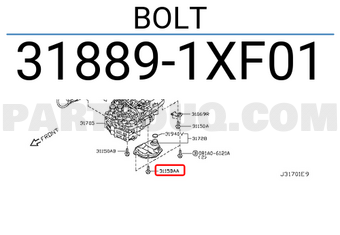 Nissan 318891XF01 BOLT