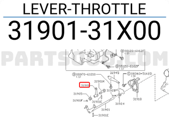 Nissan 3190131X00 LEVER-THROTTLE