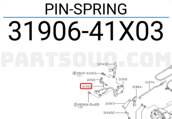 Nissan 3190641X03 PIN-SPRING
