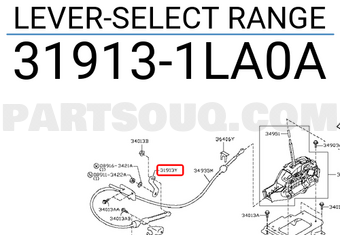Nissan 319131LA0A LEVER-SELECT RANGE