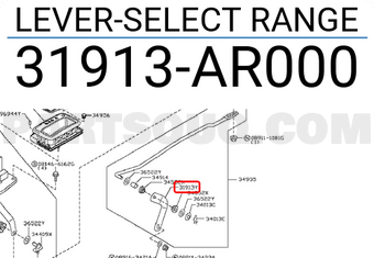 Nissan 31913AR000 LEVER-SELECT RANGE