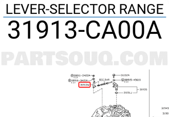 Nissan 31913CA00A LEVER-SELECTOR RANGE