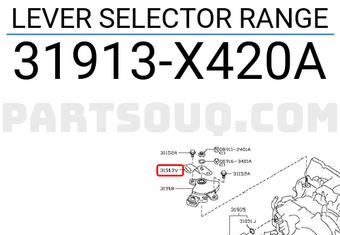 Nissan 31913X420A LEVER SELECTOR RANGE