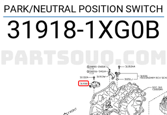 Nissan 319181XG0B PARK/NEUTRAL POSITION SWITCH
