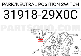 Nissan 3191829X0C PARK/NEUTRAL POSITION SWITCH