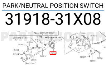 Nissan 3191831X08 PARK/NEUTRAL POSITION SWITCH