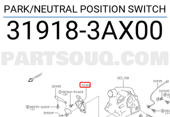 Nissan 319183AX00 PARK/NEUTRAL POSITION SWITCH