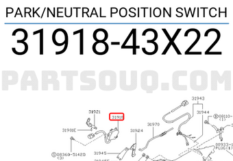 Nissan 3191843X22 PARK/NEUTRAL POSITION SWITCH
