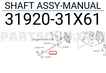 Nissan 3192031X61 SHAFT ASSY-MANUAL