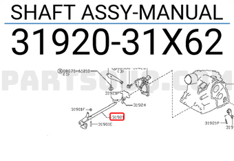 Nissan 3192031X62 SHAFT ASSY-MANUAL