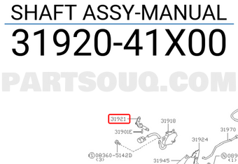 Nissan 3192041X00 SHAFT ASSY-MANUAL
