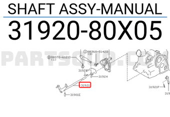 Nissan 3192080X05 SHAFT ASSY-MANUAL
