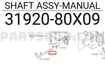 Nissan 3192080X09 SHAFT ASSY-MANUAL