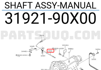 Nissan 3192190X00 SHAFT ASSY-MANUAL