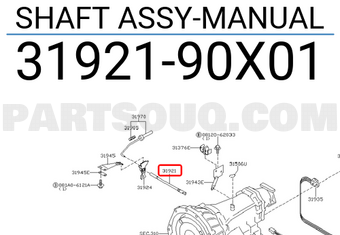 Nissan 3192190X01 SHAFT ASSY-MANUAL