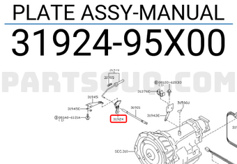 Nissan 3192495X00 PLATE ASSY-MANUAL