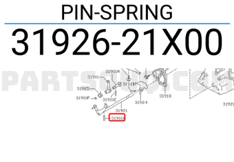 Nissan 3192621X00 PIN-SPRING
