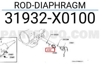 Nissan 31932X0100 ROD-DIAPHRAGM