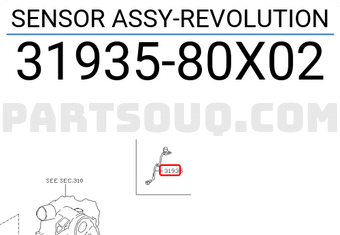 Nissan 3193580X02 SENSOR ASSY-REVOLUTION
