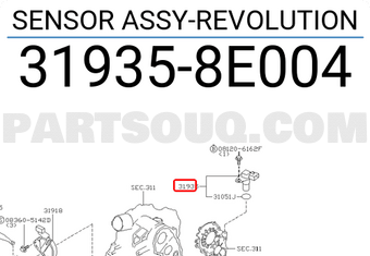 Nissan 319358E004 SENSOR ASSY-REVOLUTION