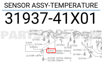 Nissan 3193741X01 SENSOR ASSY-TEMPERATURE