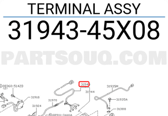Nissan 3194345X08 TERMINAL ASSY