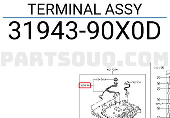Nissan 3194390X0D TERMINAL ASSY