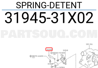 Nissan 3194531X02 SPRING-DETENT