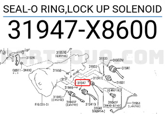 Nissan 31947X8600 SEAL-O RING,LOCK UP SOLENOID