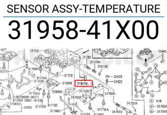 Nissan 3195841X00 SENSOR ASSY-TEMPERATURE