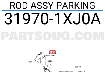 Nissan 319701XJ0A ROD ASSY-PARKING