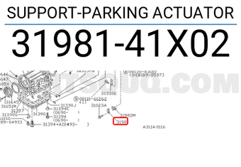 Nissan 3198141X02 SUPPORT-PARKING ACTUATOR