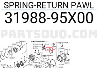 Nissan 3198895X00 SPRING-RETURN PAWL