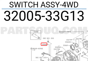 Nissan 3200533G13 SWITCH ASSY-4WD