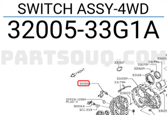 Nissan 3200533G1A SWITCH ASSY-4WD